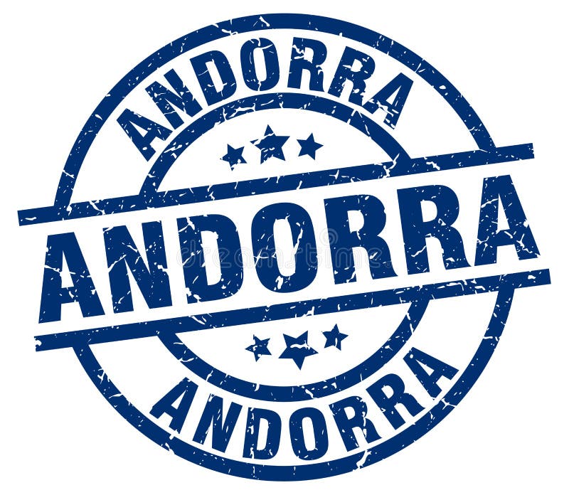 Andorra stämpel stock illustrationer