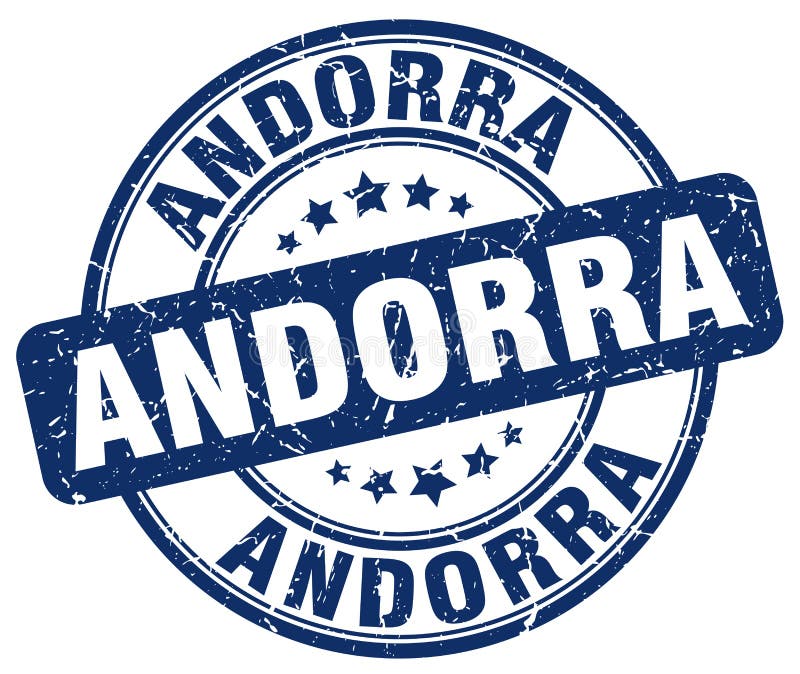 Andorra stämpel stock illustrationer