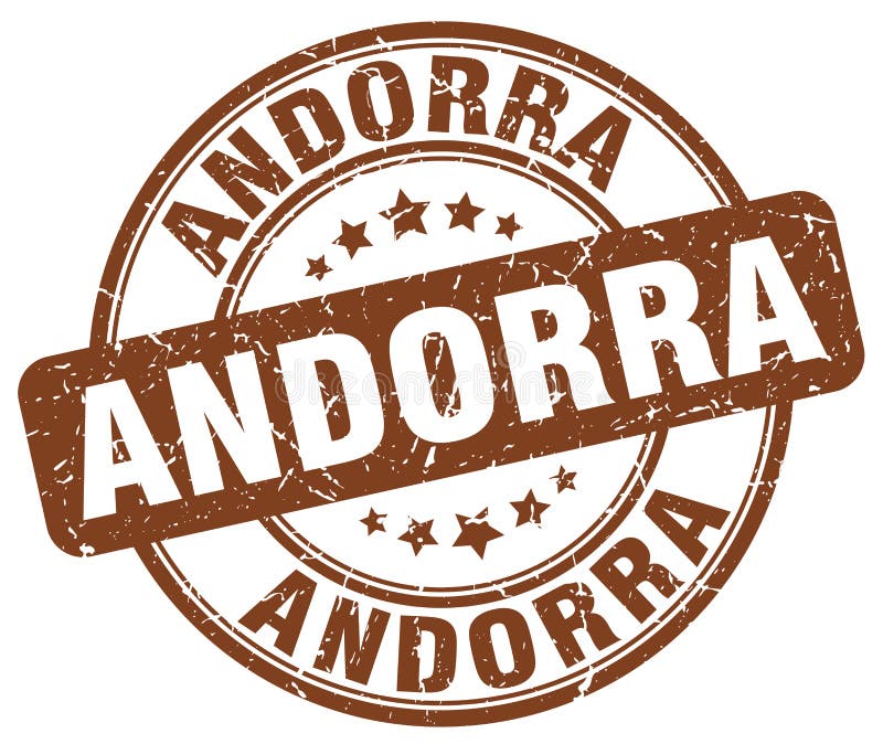Andorra stämpel royaltyfri illustrationer