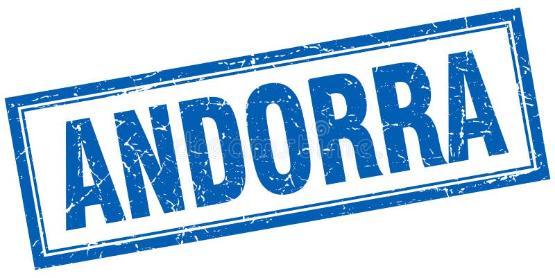 Andorra stämpel royaltyfri illustrationer