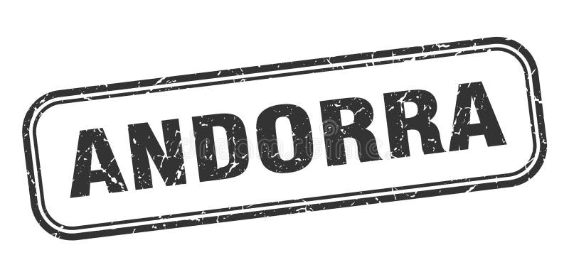 Andorra-stämpel Andorra grunge - isolerat tecken stock illustrationer
