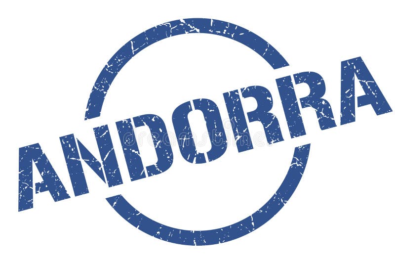 Andorra-stämpel Andorra grunge runda isoleringstecken stock illustrationer