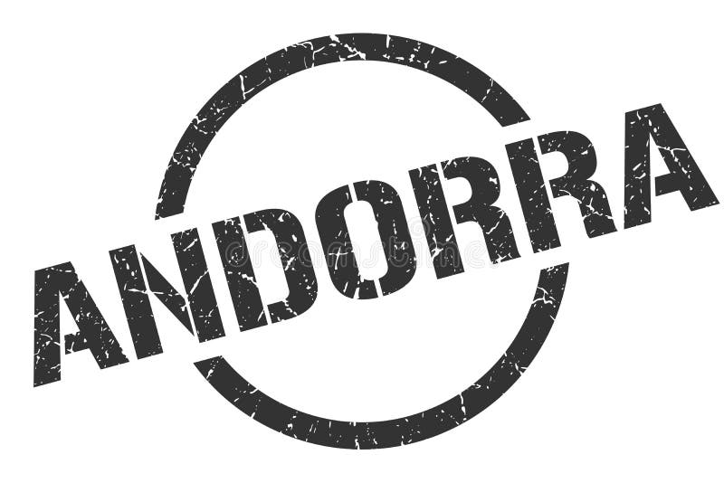 Andorra-stämpel Andorra grunge runda isoleringstecken vektor illustrationer