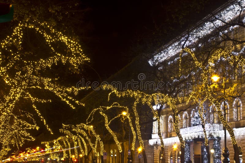 Andrassy way at christmastime