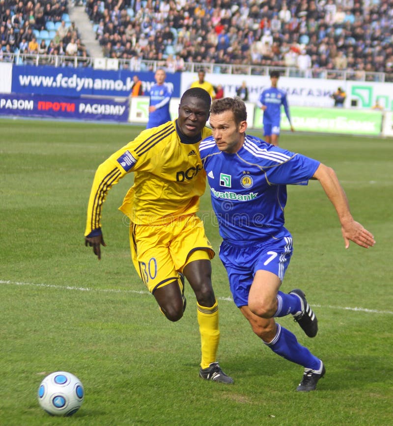 Andriy Shevchenko e papá Gueye imagens de stock Andriy Shevchenko e papá Gueye imagens de stock