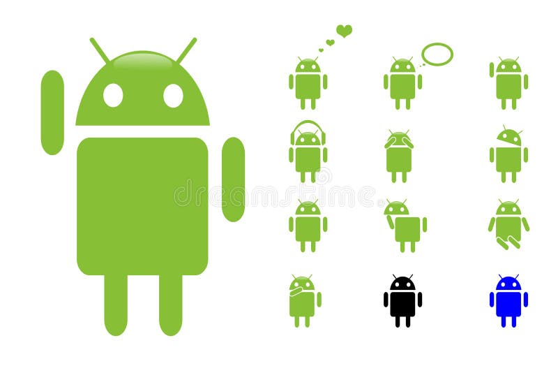 Collection of android logo icons.. eps format is available. Collection of android logo icons.. eps format is available