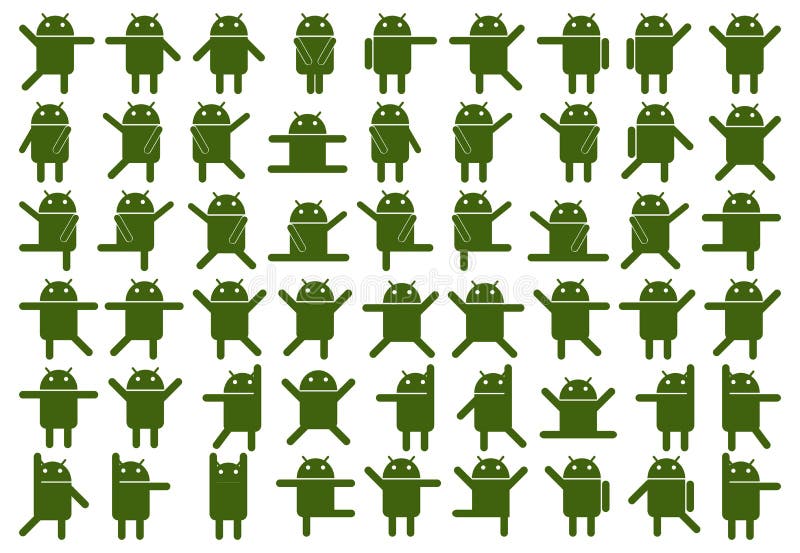 Android-pictogrammen stock illustratie Android-pictogrammen stock illustratie