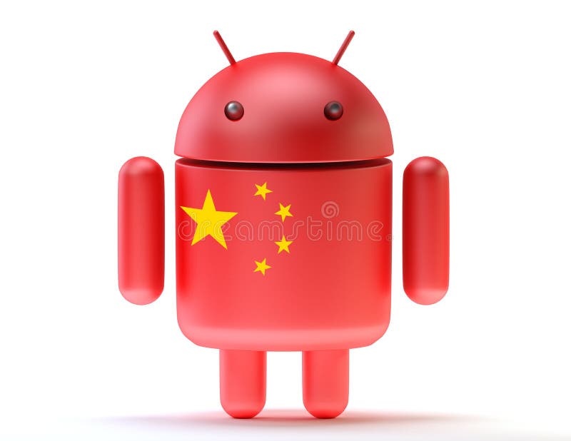 Android texturizó con la bandera de China. Concepto de la tecnología libre illustration Android texturizó con la bandera de China. Concepto de la tecnología libre illustration