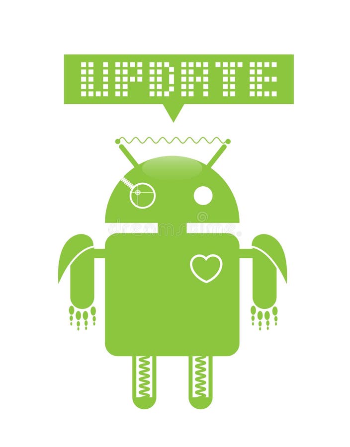 Androïde update royalty-vrije illustratie Androïde update royalty-vrije illustratie
