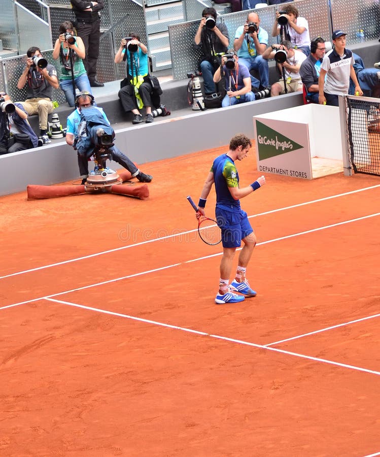 Andy Мюррей на ATP Mutua открытом Мадриде стоковая фотография