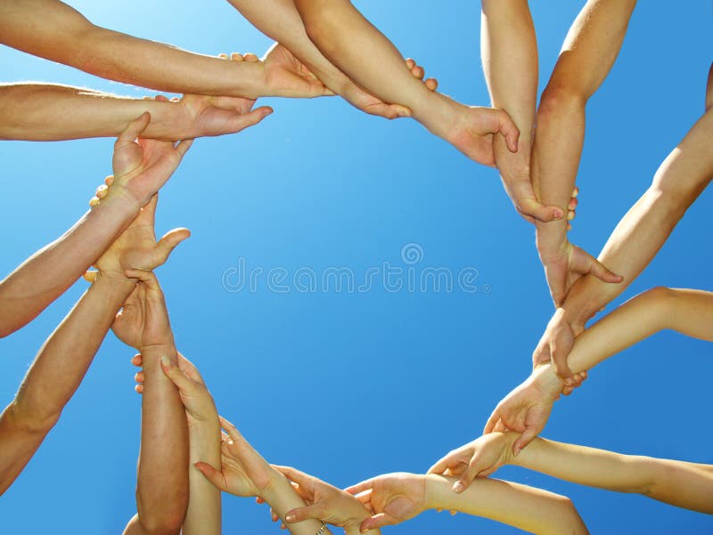 Anello delle mani fotografia stock