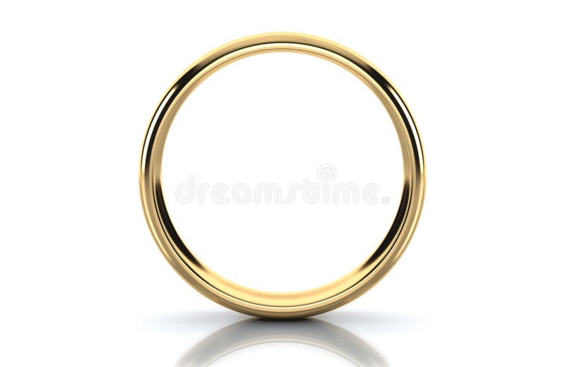Anello di oro isolato su fondo bianco illustrazione di stock Anello di oro isolato su fondo bianco illustrazione di stock