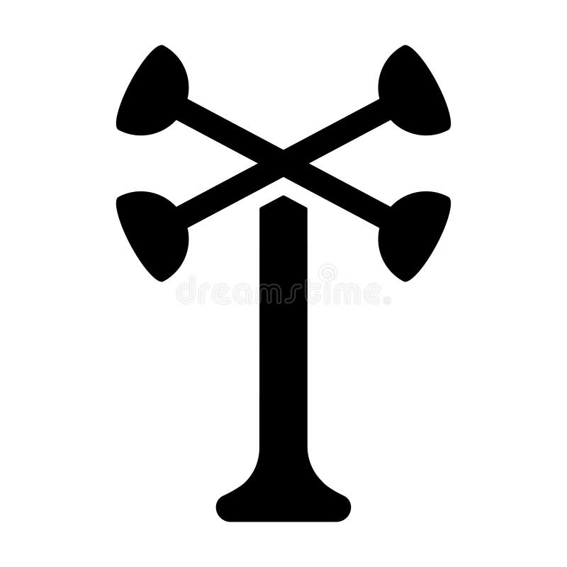Anemometer Icon In Dualtone Style stock illustration