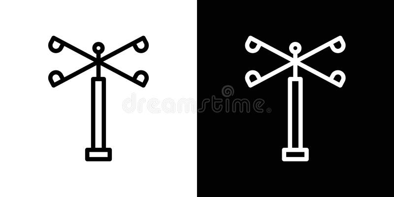 Anemometer icon vector set on white background royalty free illustration