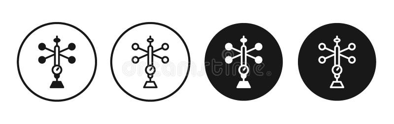 Anemometer icon vector set on white background vector illustration