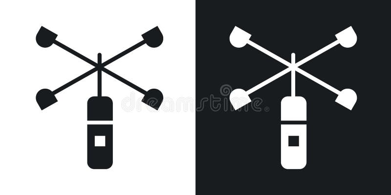 Anemometer icon vector set on white background vector illustration