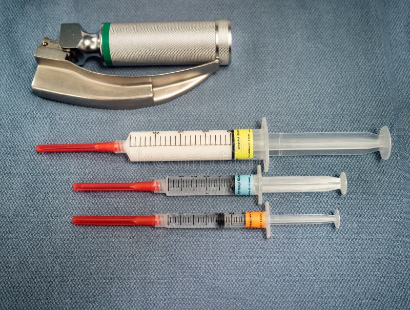 Anesthesia Drugs and Laryngoscope Handle and Blade