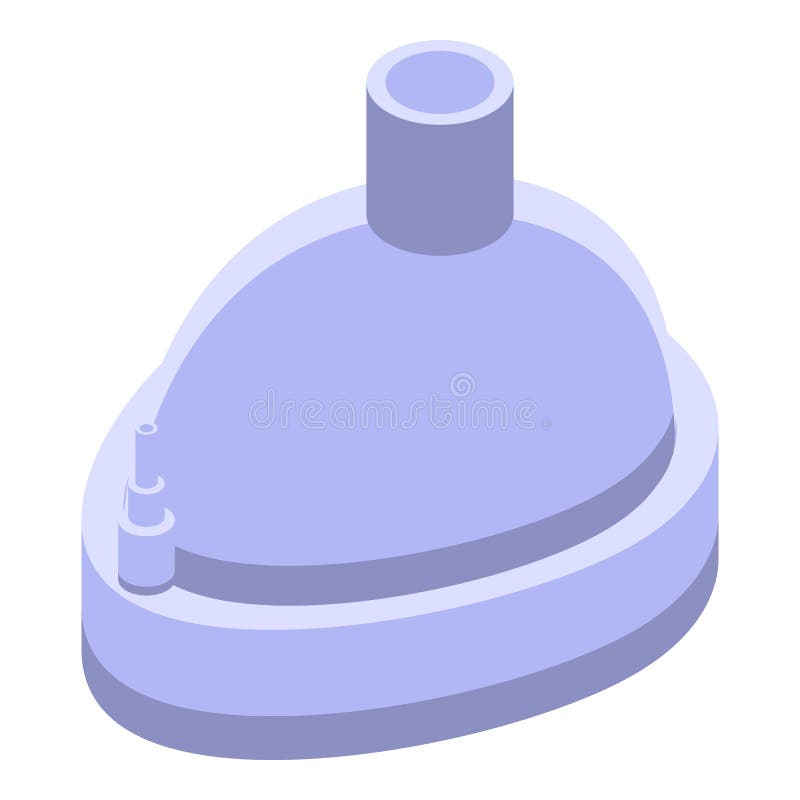 Anesthesia mask icon, isometric style royalty free illustration
