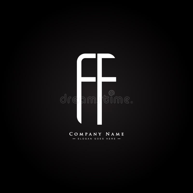 Anfangsbuchstabe ff Logo, einfaches Alphabet Logo lizenzfreie abbildung