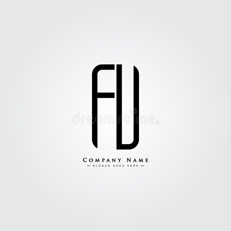 Anfangsbuchstabe für Logo, einfaches Alphabet-Logo stock abbildung