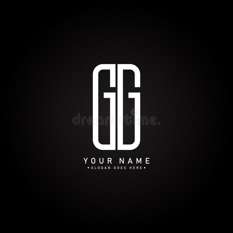 Anfangsbuchstabe GG Logo einfach Alphabet Logo stock abbildung