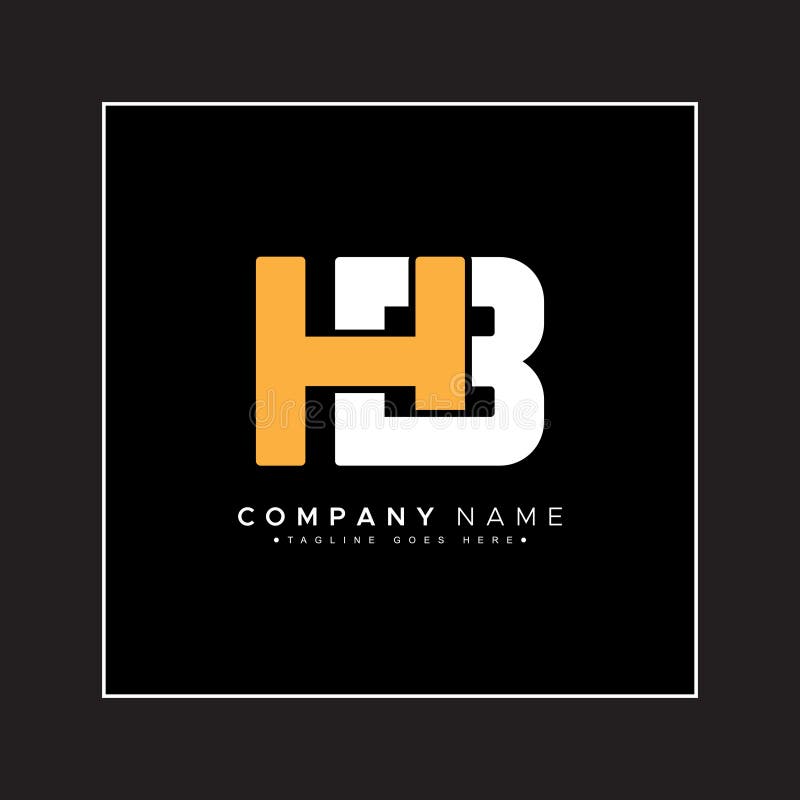 Anfangsbuchstabe hb Logo, einfaches Alphabet Logo stock abbildung