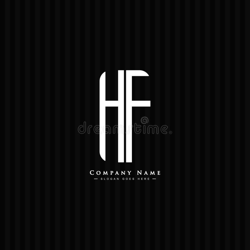 Anfangsbuchstabe hf Logo einfach Alphabet Logo stock abbildung