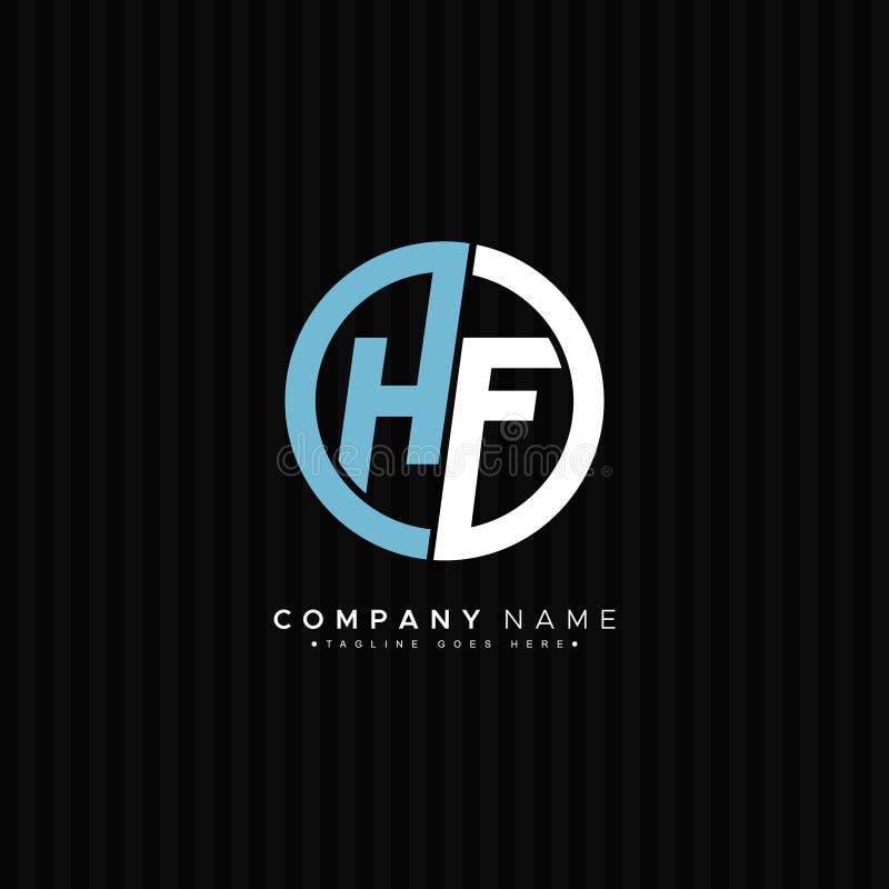Anfangsbuchstabe hf Logo einfach Alphabet Logo stock abbildung