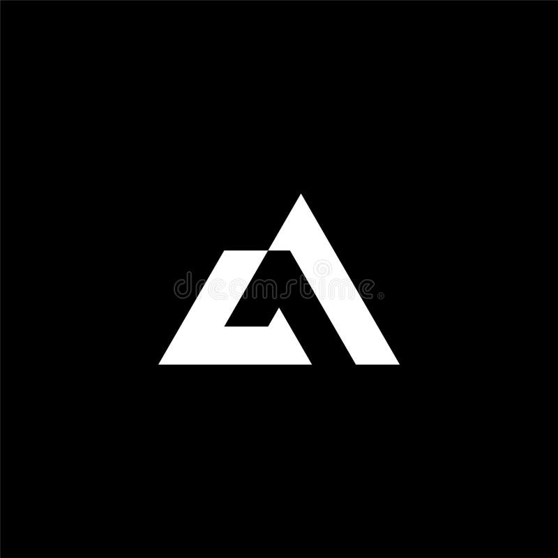 Anfangsbuchstabe la Logo einfaches Alphabet Logo stock abbildung