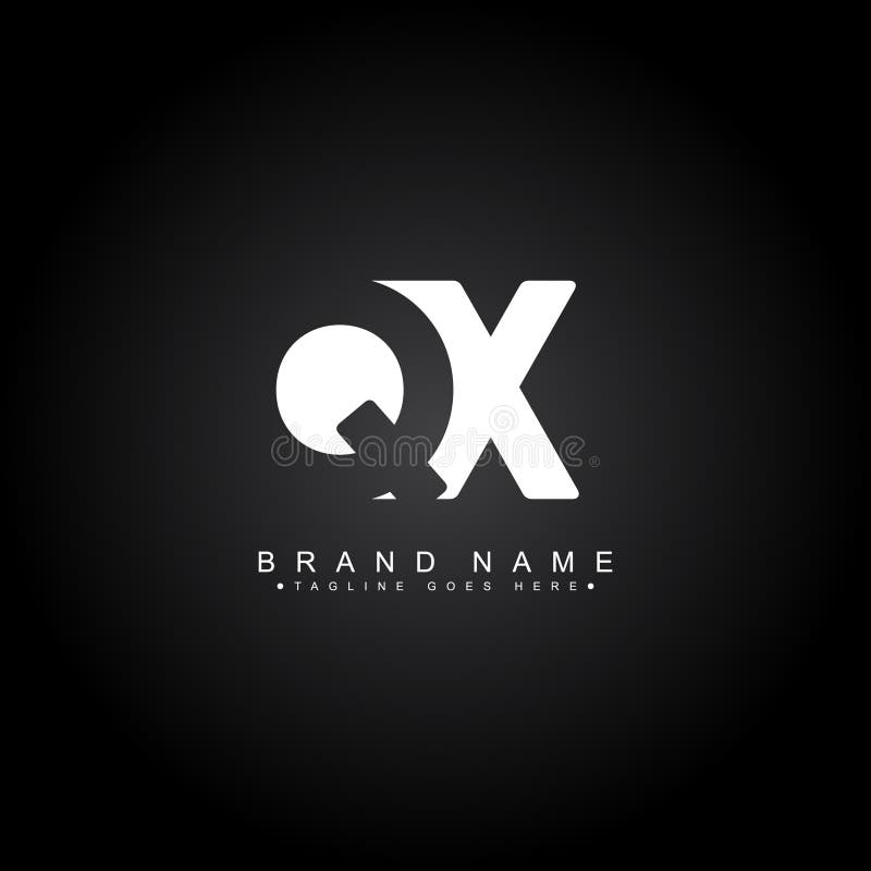 Anfangsbuchstabe qx Logo einfaches Alphabet Logo lizenzfreie abbildung