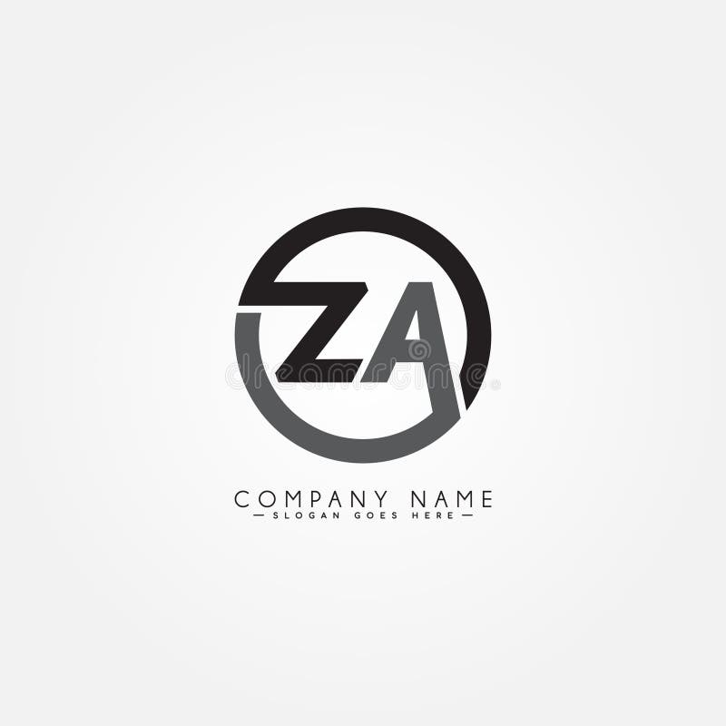 Anfangsbuchstabe za Logo einfaches Alphabet Logo stock abbildung