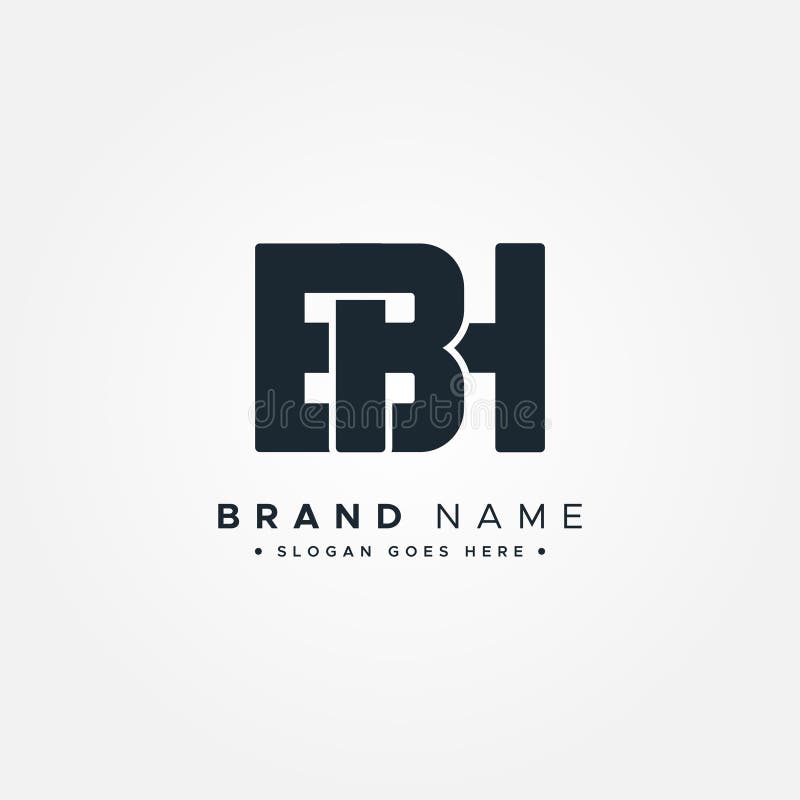Anfangsbuchstaben bh Logo einfaches Alphabet Logo lizenzfreie abbildung