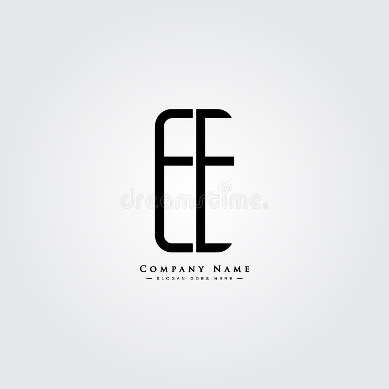 Anfangsbuchstaben ee einfaches Alphabet Logo lizenzfreie abbildung