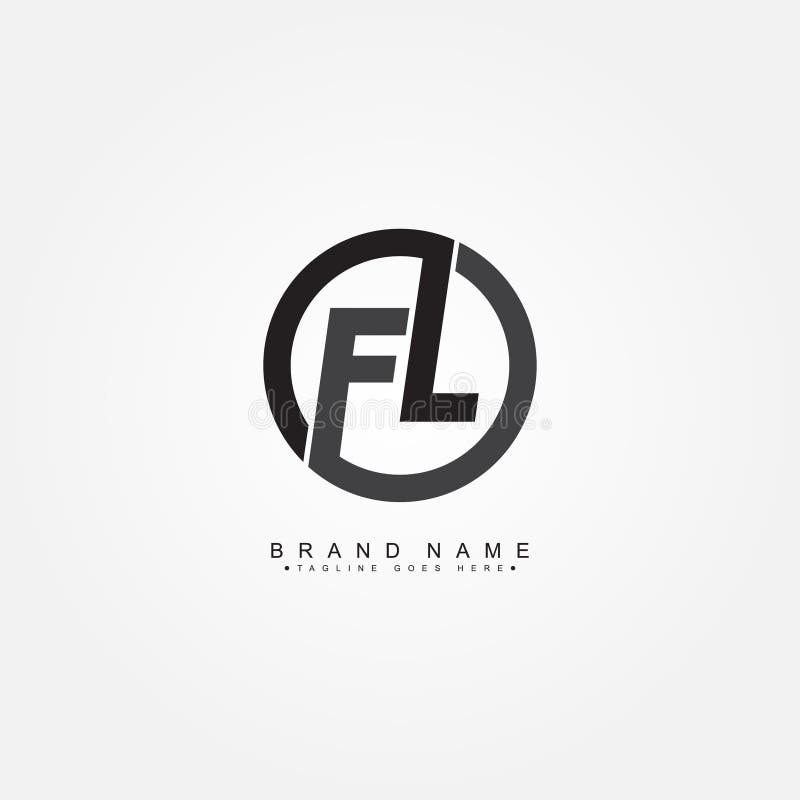 Anfangsbuchstaben fl Logo, einfaches Alphabet Logo lizenzfreie abbildung