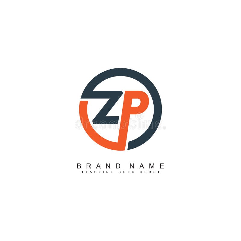 Anfangsbuchstaben zp Logo einfach Alphabet Logo stock abbildung