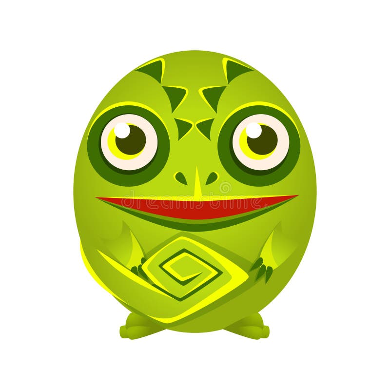 Anfibio geometrico del camaleonte verde sveglio, illustrazione variopinta di vettore del personaggio dei cartoni animati royalty illustrazione gratis Anfibio geometrico del camaleonte verde sveglio, illustrazione variopinta di vettore del personaggio dei cartoni animati royalty illustrazione gratis