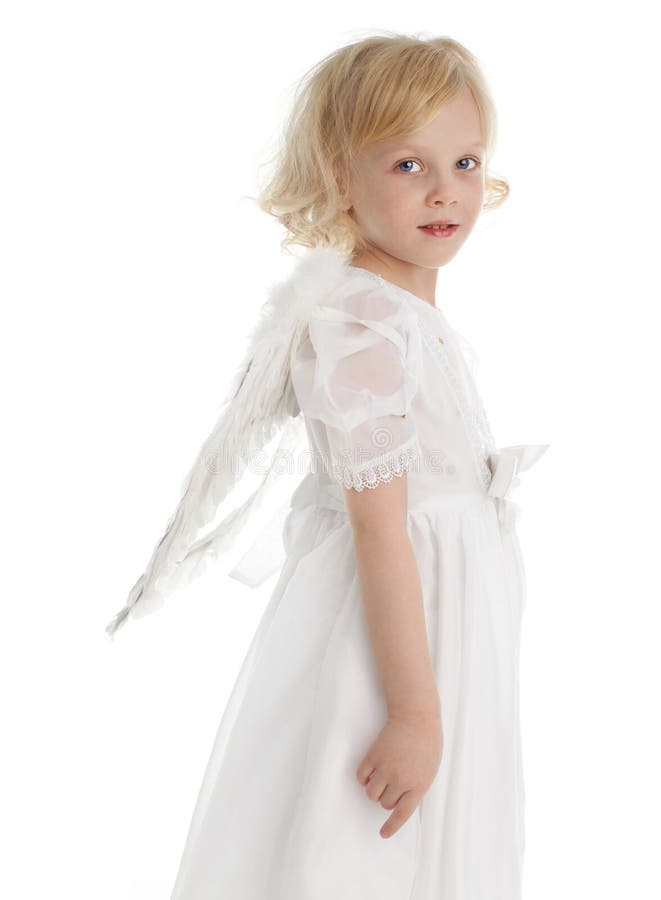 Kiss from an angel stock photo. Image of holiday, child - 306416