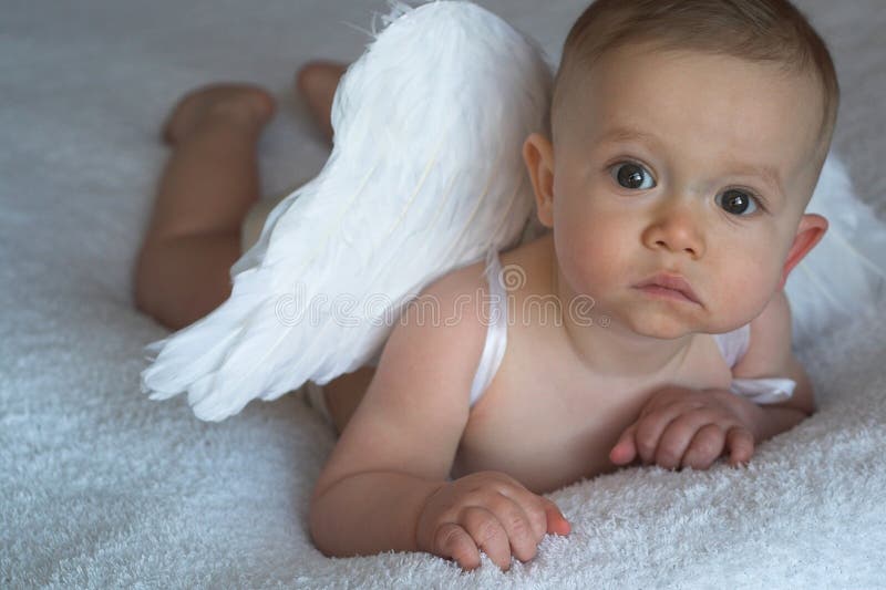 Baby Angel stock image. Image of baby, girl, sleeping 15254595