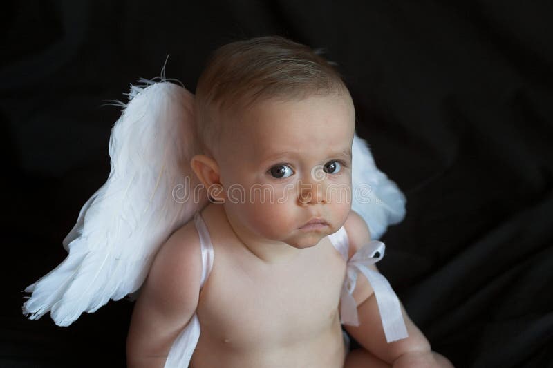 Christmas Baby Angel stock image. Image of blue, lilac 11762143