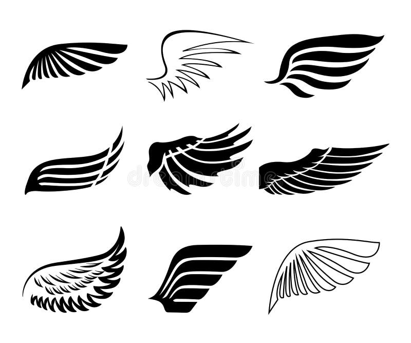 Free Black Wings PNG (Isolated-Objects)