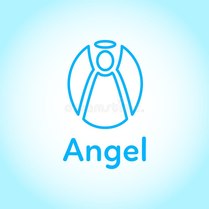 Angel blue vector logo