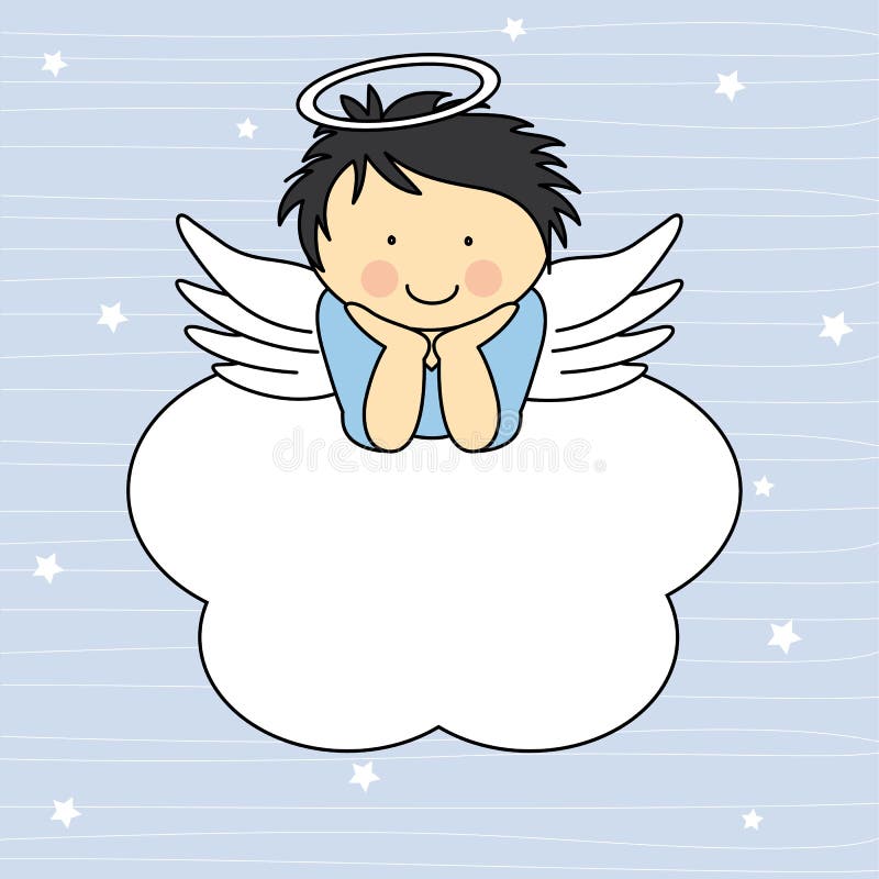 Download Angel boy stock vector. Image of cartoon, portrait ...