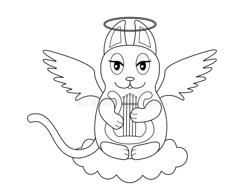 510 Collections Winged Cat Coloring Pages Best