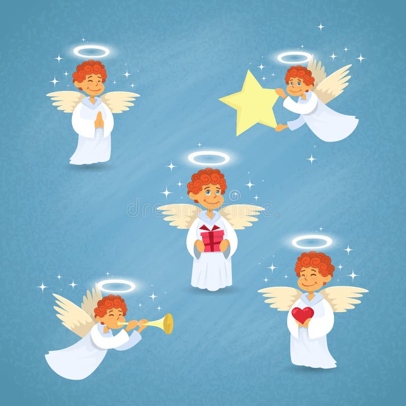 Angel Cupid Group Saint Valentine-Feiertag des Valentinsgrußes lizenzfreie abbildung Angel Cupid Group Saint Valentine-Feiertag des Valentinsgrußes lizenzfreie abbildung