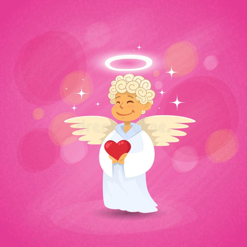 Angel Cupid Saint Valentine Holiday des Valentinsgrußes vektor abbildung Angel Cupid Saint Valentine Holiday des Valentinsgrußes vektor abbildung