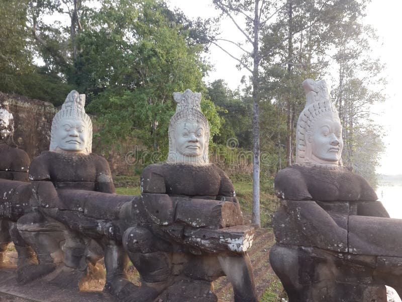 Angel and Demon Stone Statues Stock Image Image of angel, statue
