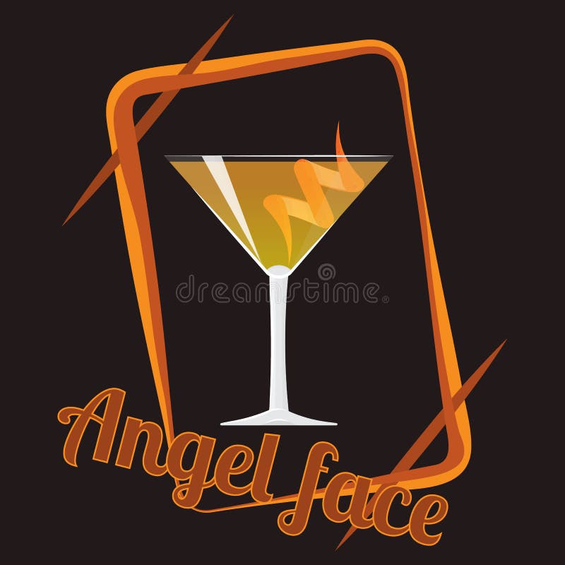 Angel Face cocktail stock vector. Illustration of cocktail - 138779260