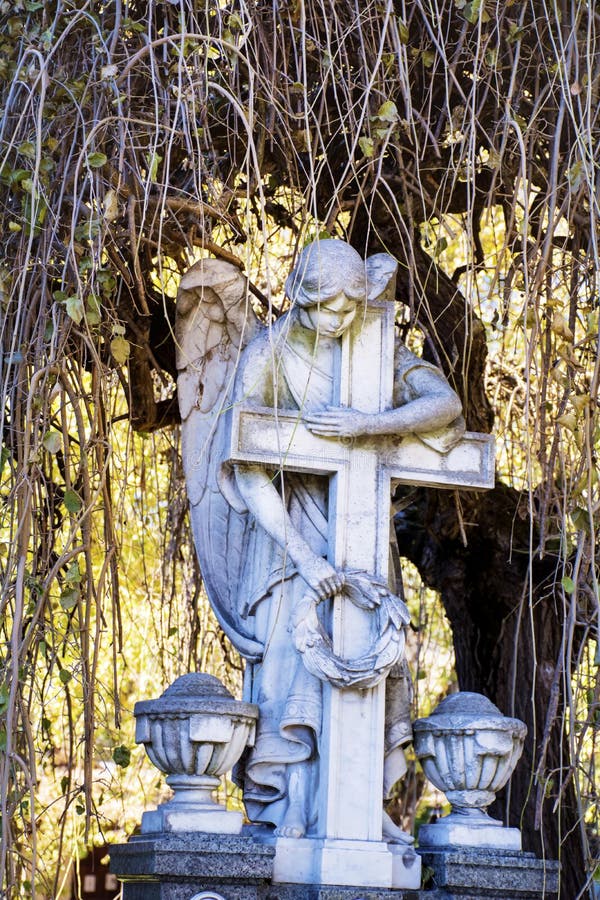 Angel Holding Crossmonument Stock Photo Image of architecture