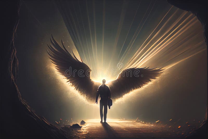 Angel wings heaven stock image. Image of flying, aura - 21248031