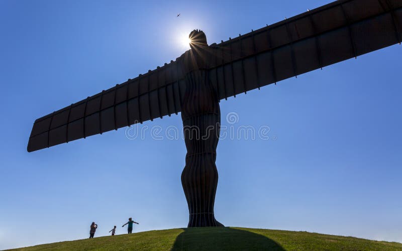 Angel of the North sculpture by Antony Gormley, Gateshead, Newcastle-upon-Tyne, Tyne and Wear, England, United Kingdom
